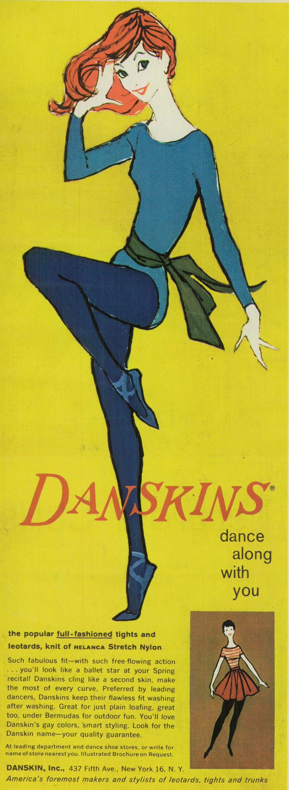 NOS New Vintage 70s 80s Womens Danskin Nylon Aerobic Fitness